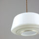 Mid-century Glass & Brass Pendant Lamp