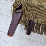 1970s, Danish highback armchair, light green furniture velour.