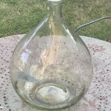 Dame Jeanne, bonbonne, bouteille en verre transparente, verre très épais