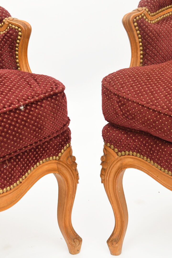 Pair of Louis XV-style shepherdess chairs