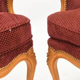 Pair of Louis XV-style shepherdess chairs