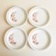 Vintage Dessert Plates (x4) – Floral Decor – Butterfly, Salins