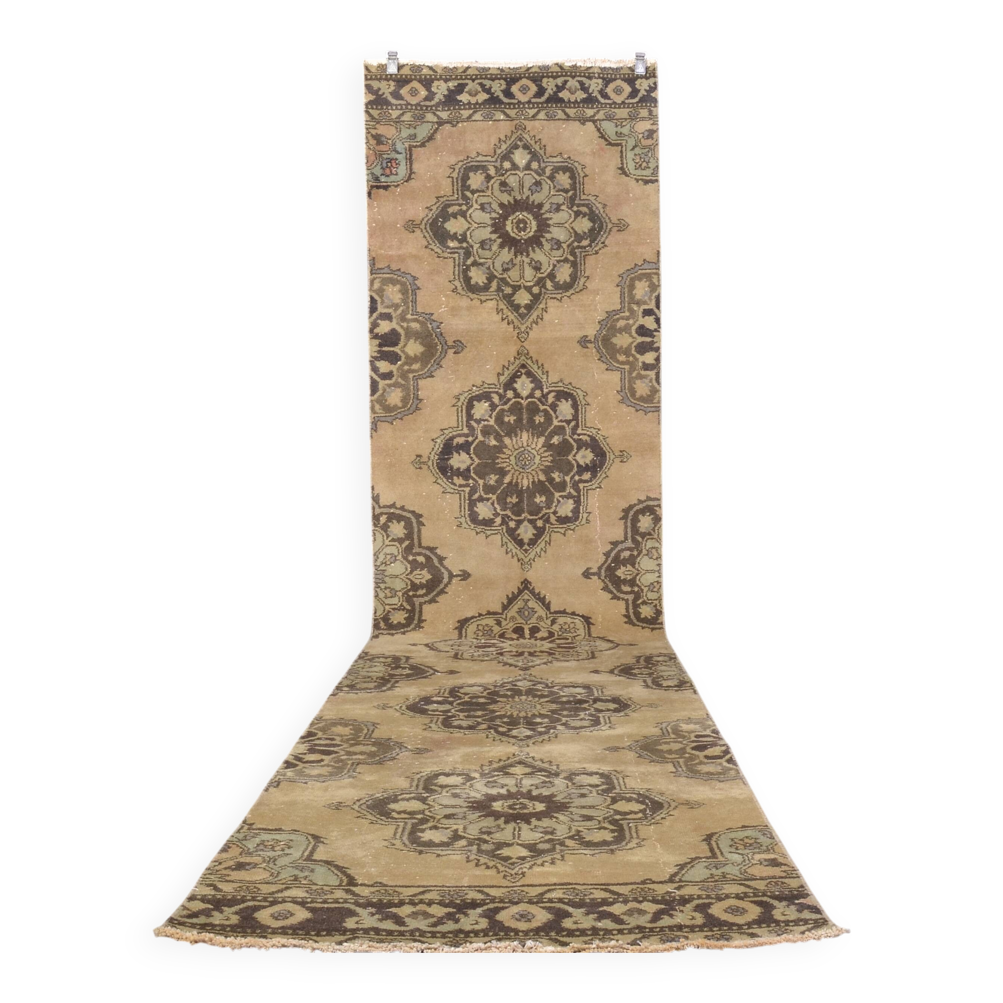 Extra Long Oushak Wool Hallway Runner sku 1904