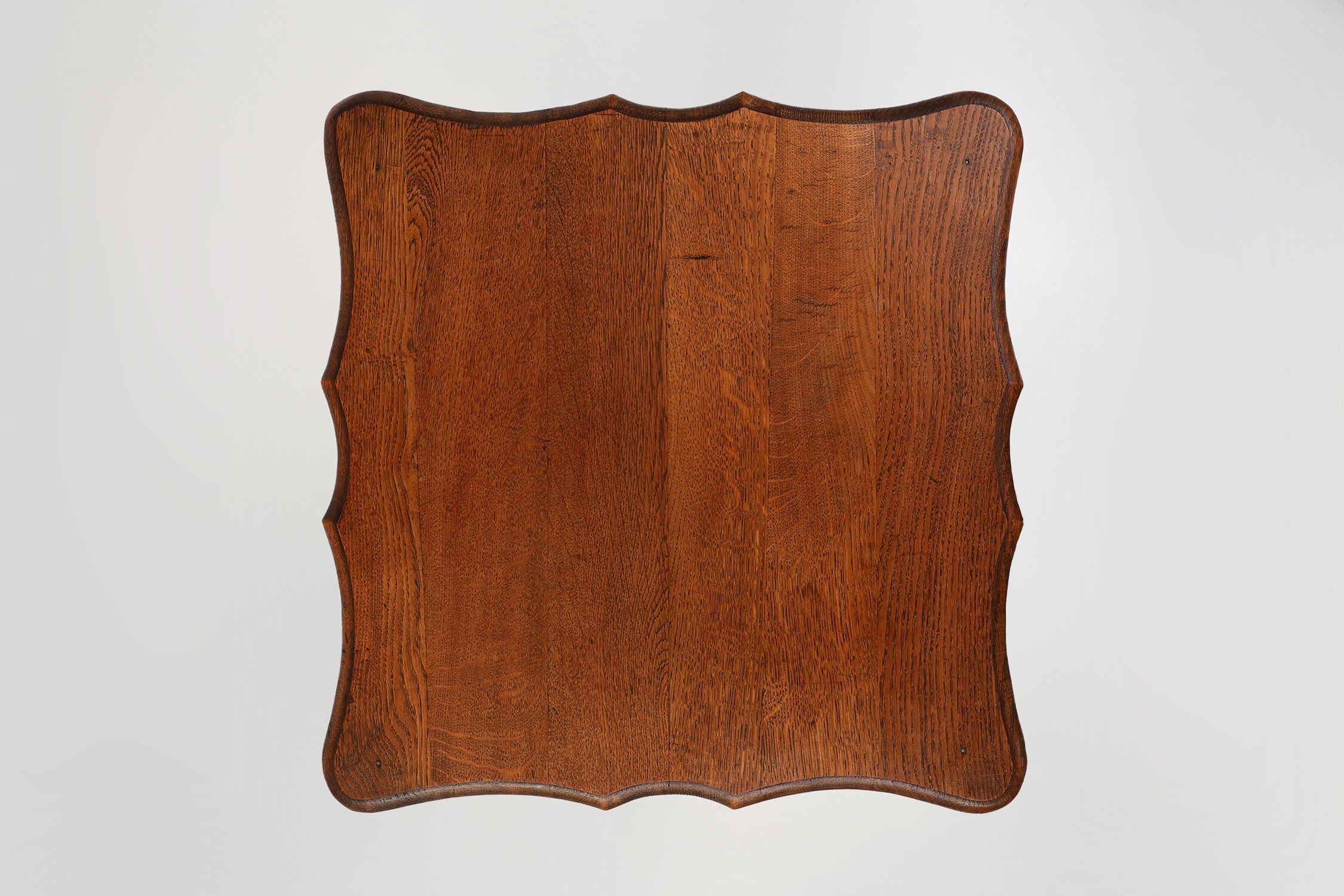 French Art Deco Side Table in Full Oak, 1920