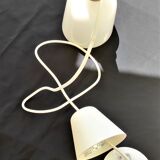 Suspension nordlux de 1.70 m de longueur en verre et bois style scandinave