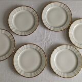 « Pallas » - 6 assiettes à dessert en porcelaine Limoges Balleroy & Cie