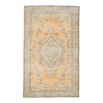 6x10 oriental faded yellow vintage rug, 180x299cm