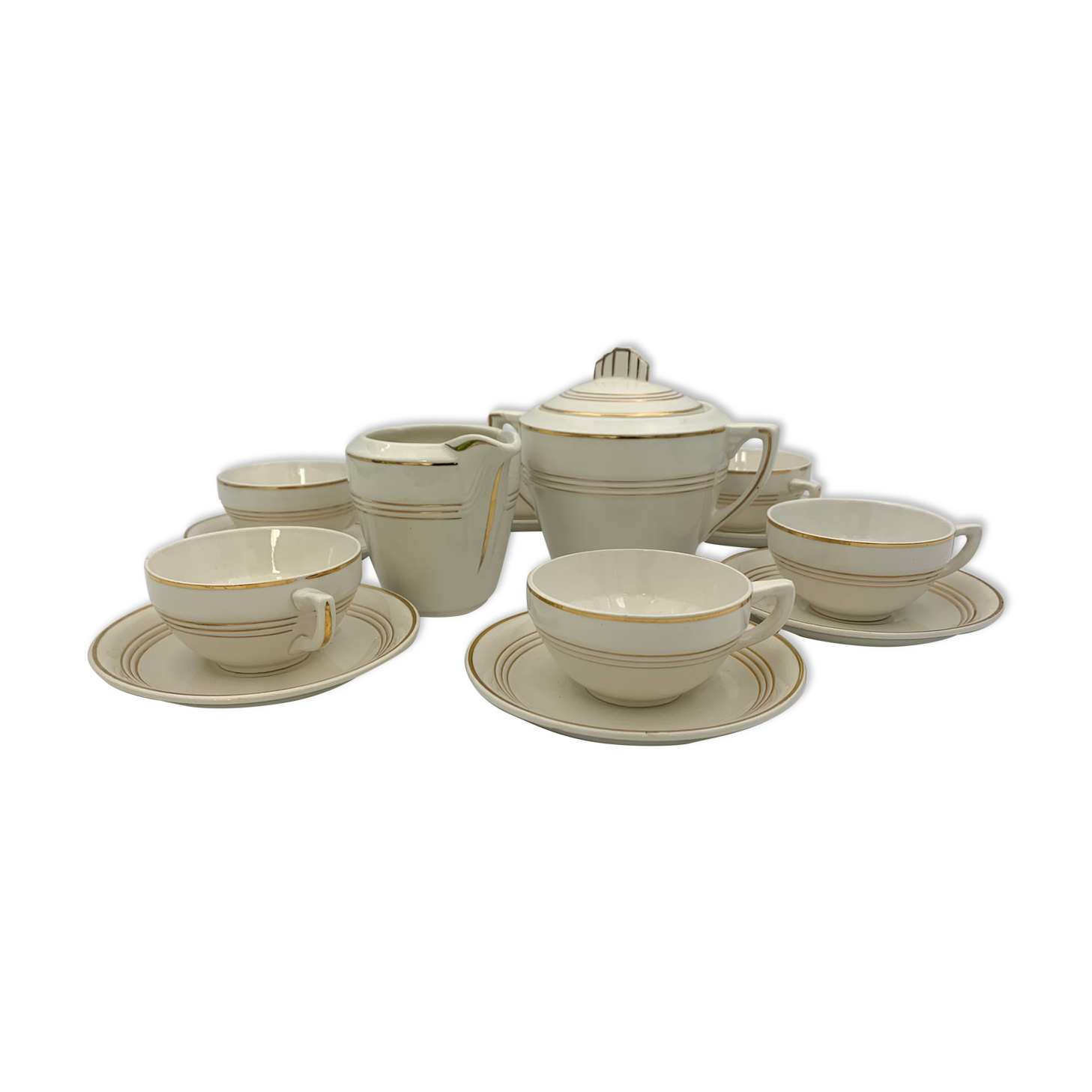 Vintage coffee service, Ceranord, St Amand, France - 1950s