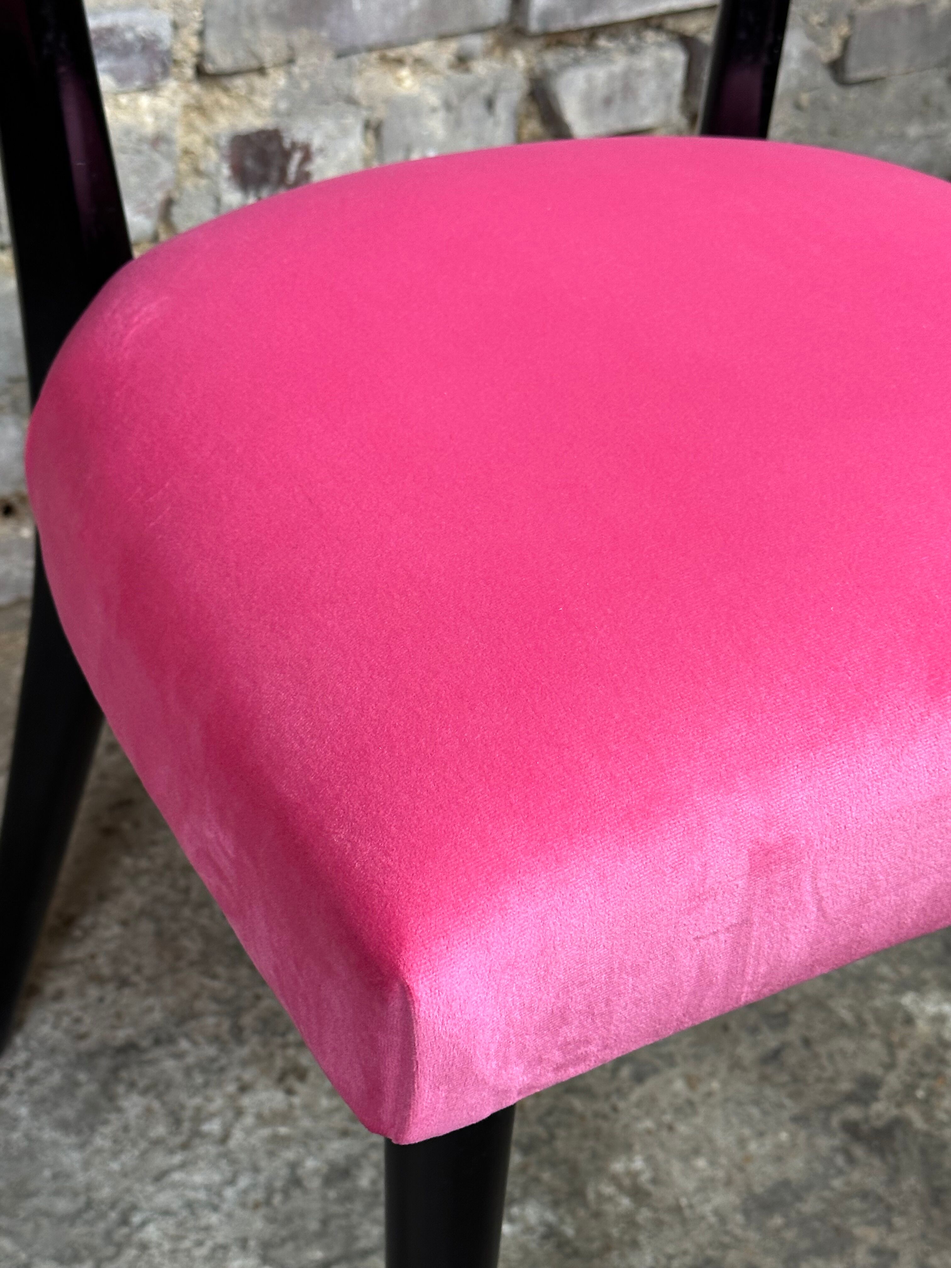 Vintage chairs 60'S Italy in wood and velvet