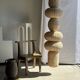 column hanging lamp, superposition of spherical volumes in rattan H2.