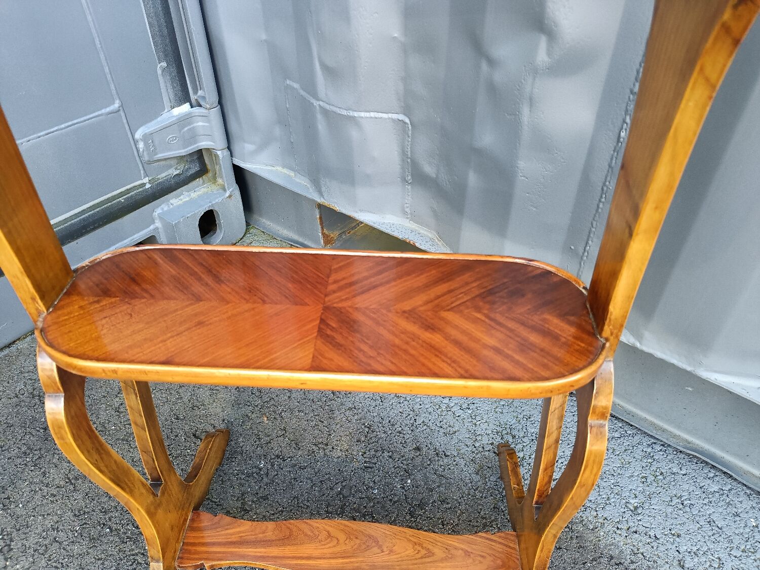 Pair of bedside tables in antique marquetry Louis XVl