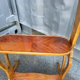 Pair of bedside tables in antique marquetry Louis XVl