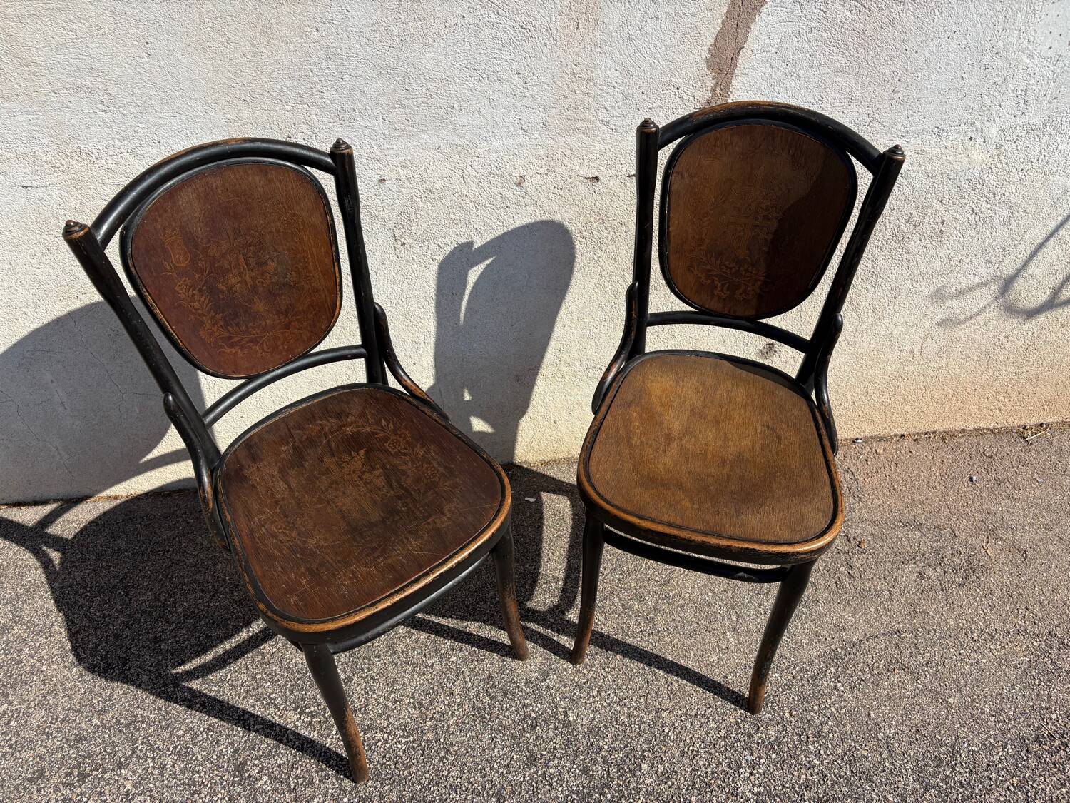 Duo chaises bistrot croix de lorraine