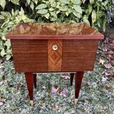 Vintage varnished bedside table