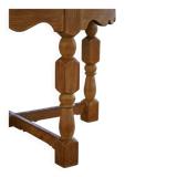 Mid-century Danish round side table in solid oak, Henning Kjærnulf, 1960s.