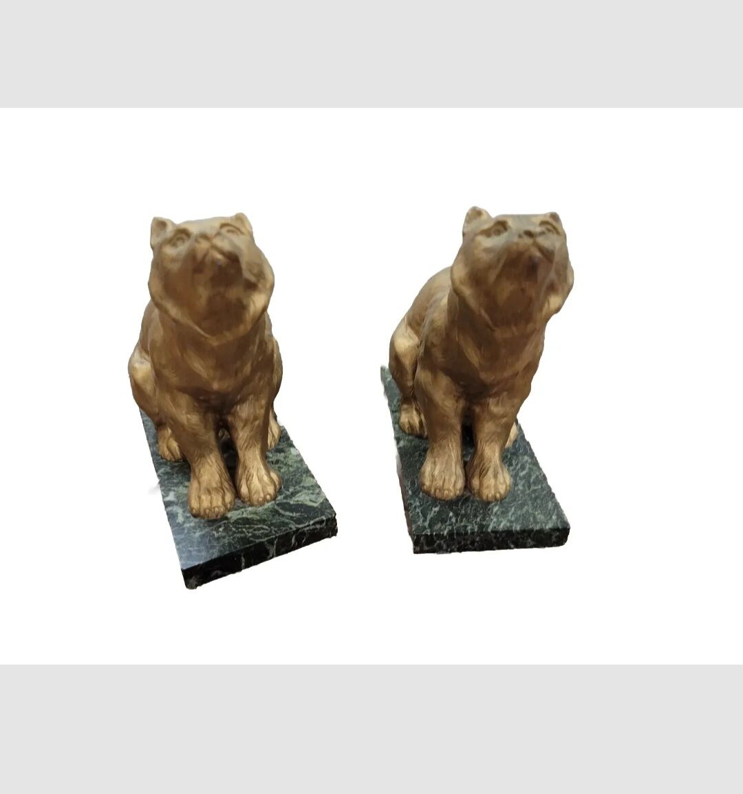 Paire de serre livres ours en régule,  22cms de H