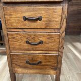 Minister's desk in solid oak with marquetry 1930s