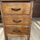 Minister's desk in solid oak with marquetry 1930s