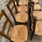 Series of eight mulched chairs