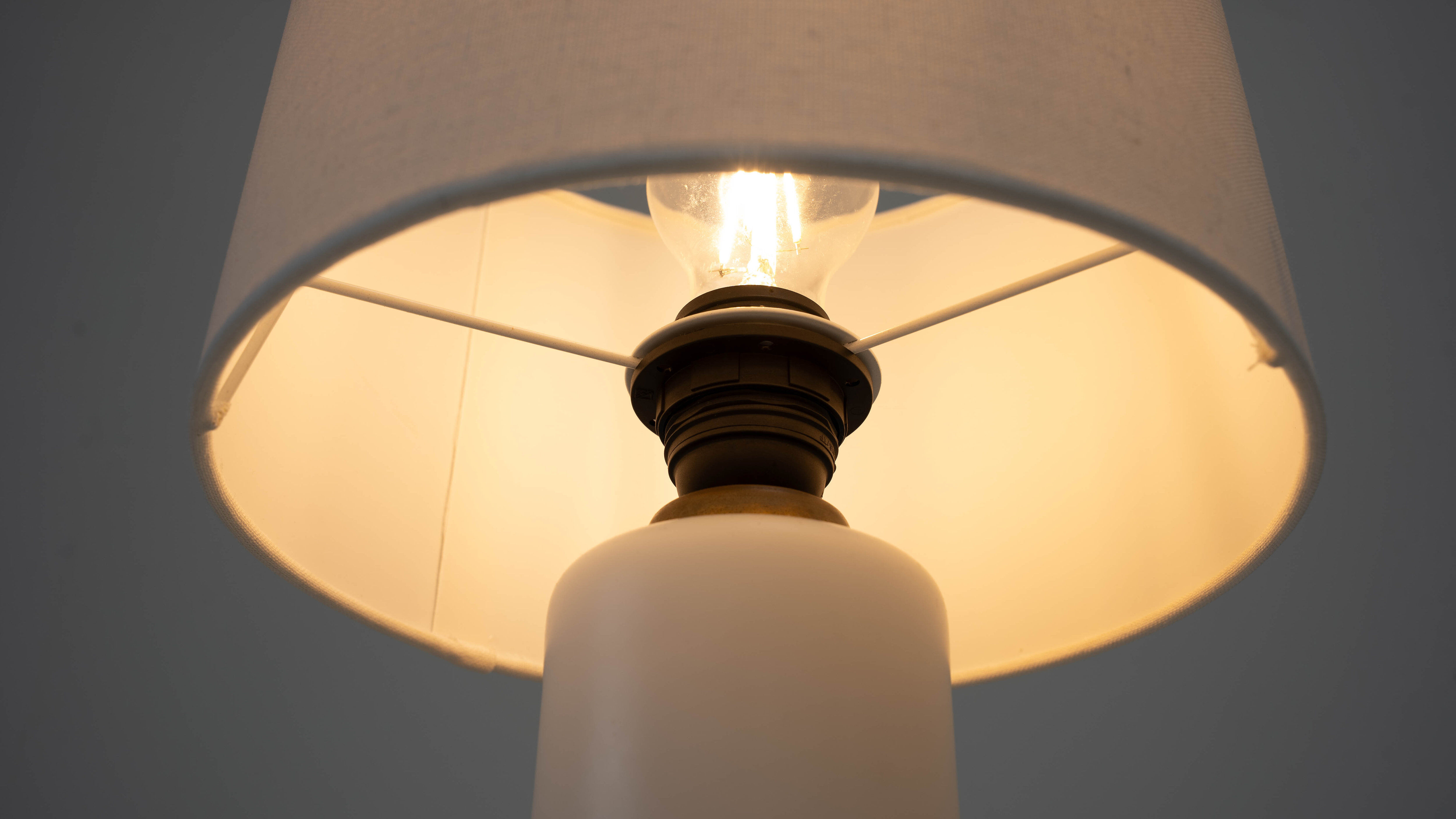 Scandinavian glass table lamp by Bent Nordsted for Tesco