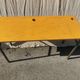 Vintage 2-seater desk with large metal locker