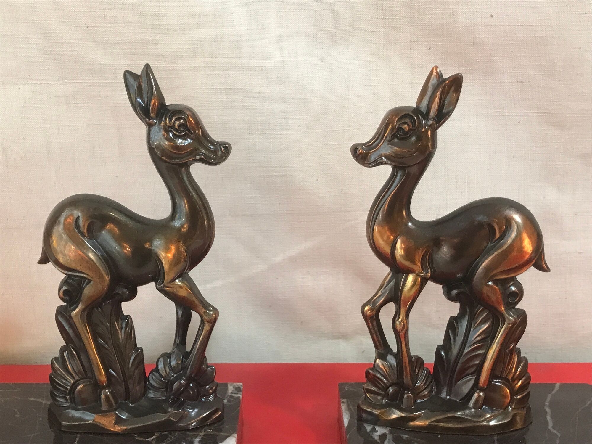 Greenhouse books Art Deco Doe marble regulated vintage bronze 1940