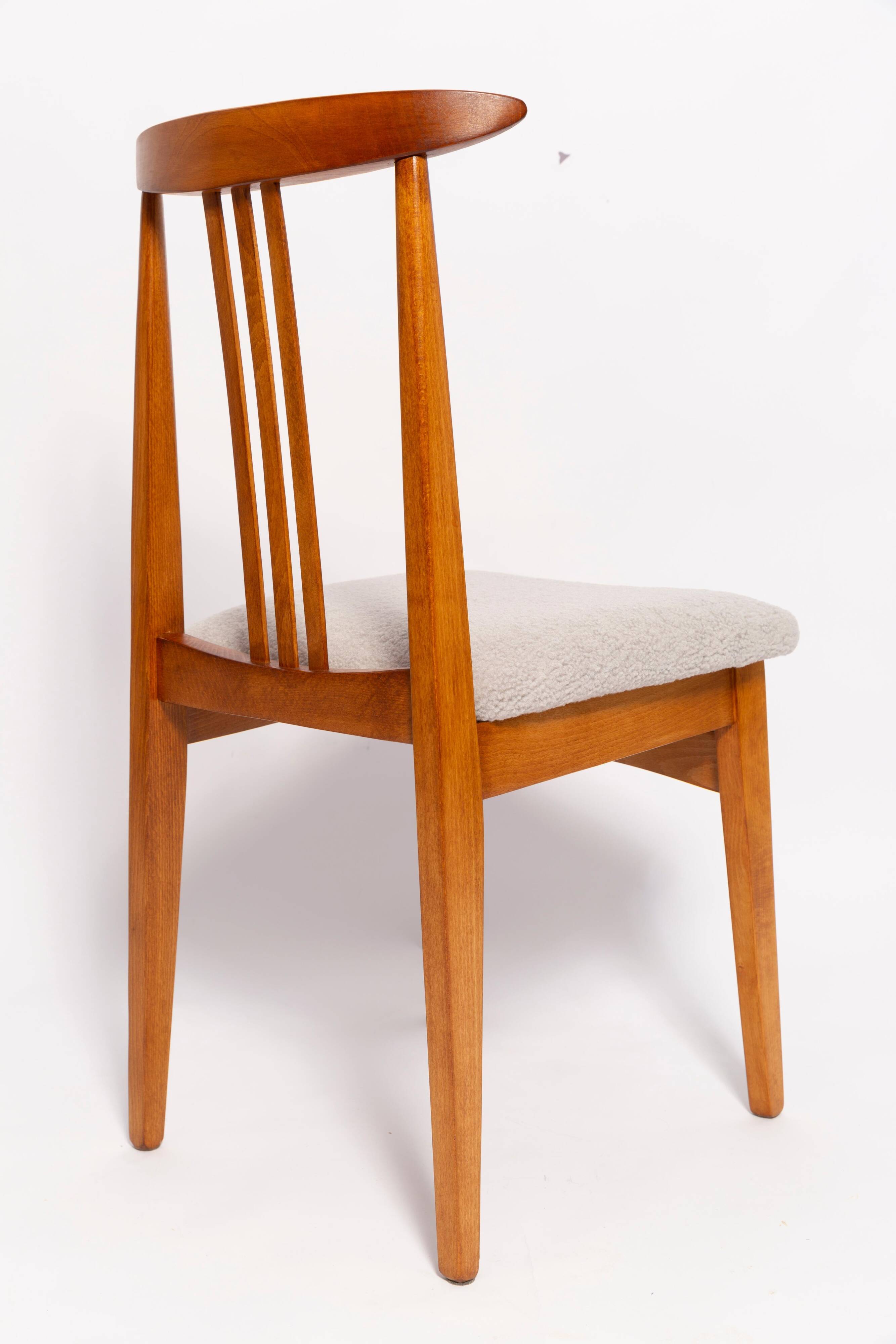 Curved beech chair mid-century, design by M. Zielinski, Europe, 1960s