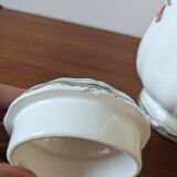 Gien earthenware coffee pot, Moustiers Olérys decor