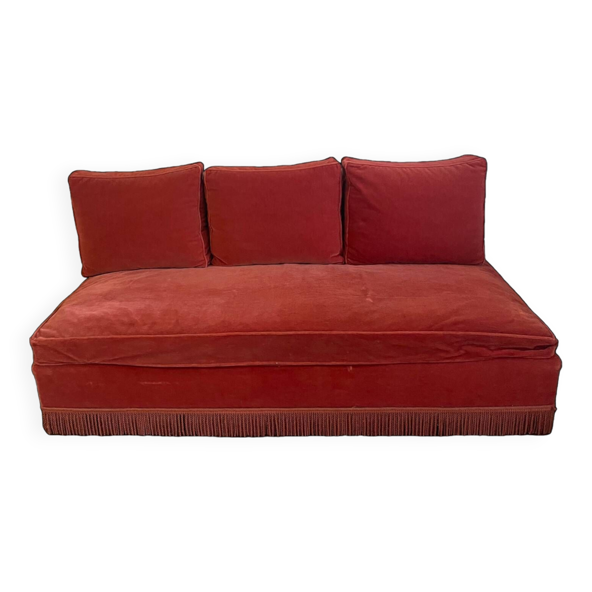 Vintage velvet daybed bench