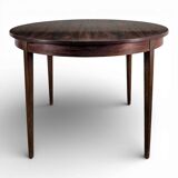 Table scandinave en palissandre avec allonge