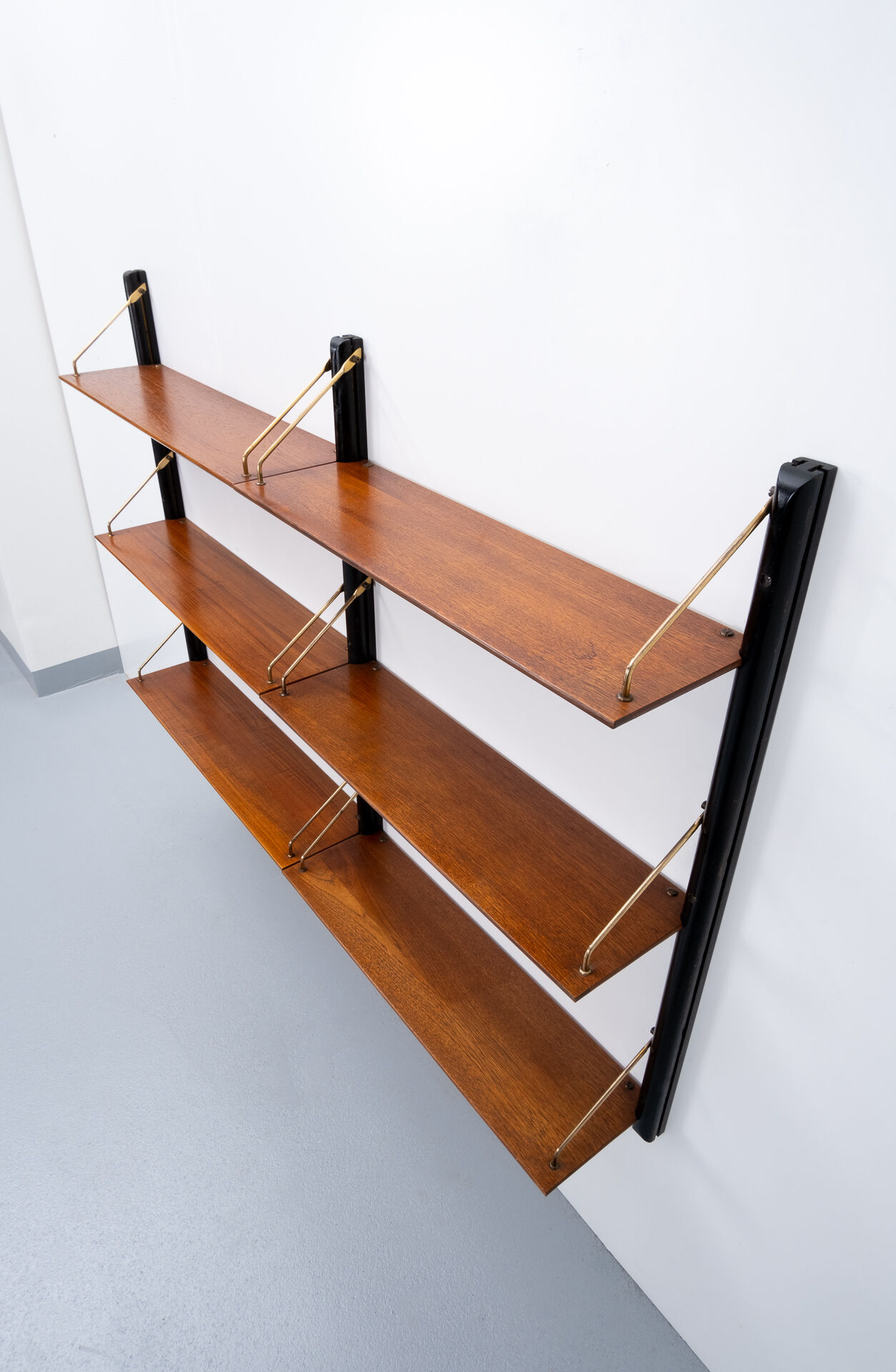 Louis Van Teeffelen Teak Wall Unit for Wébé, 1960s