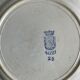 Set of numbered Terre de Fer St Amand plates (4 hollow and a flat plate)