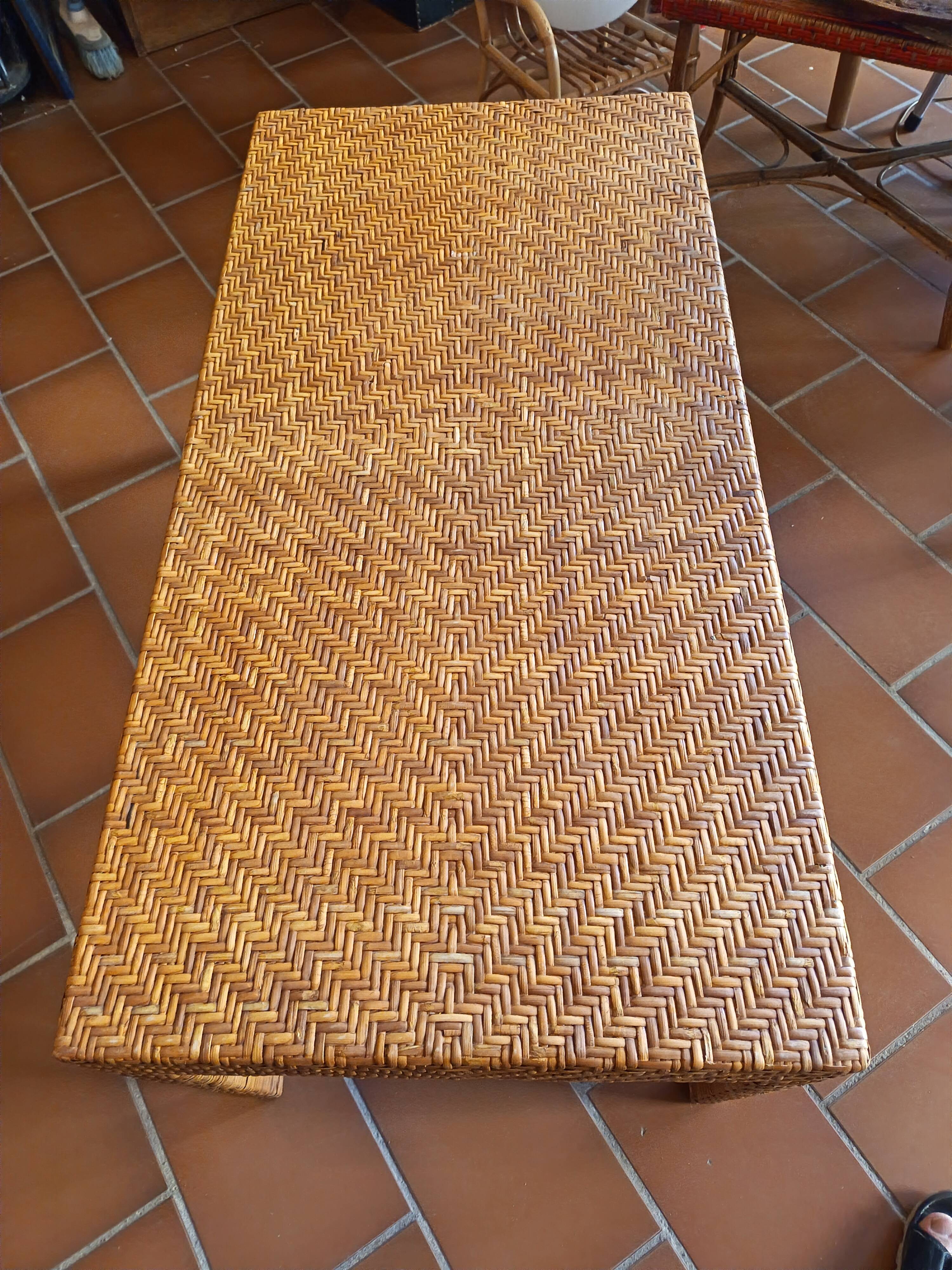 Rattan coffee table