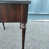 Pair of bedside tables side tables old leather top style louis xvi