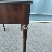 Pair of bedside tables side tables old leather top style louis xvi