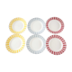 6 multicolored Digoin flat plates