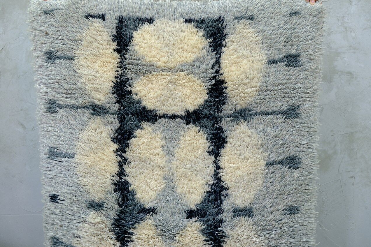 Tapis Rya scandinave fait à la main, années 1960, 152x105 cm