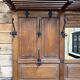 Large oak wall wardrobe from the early 20th century.