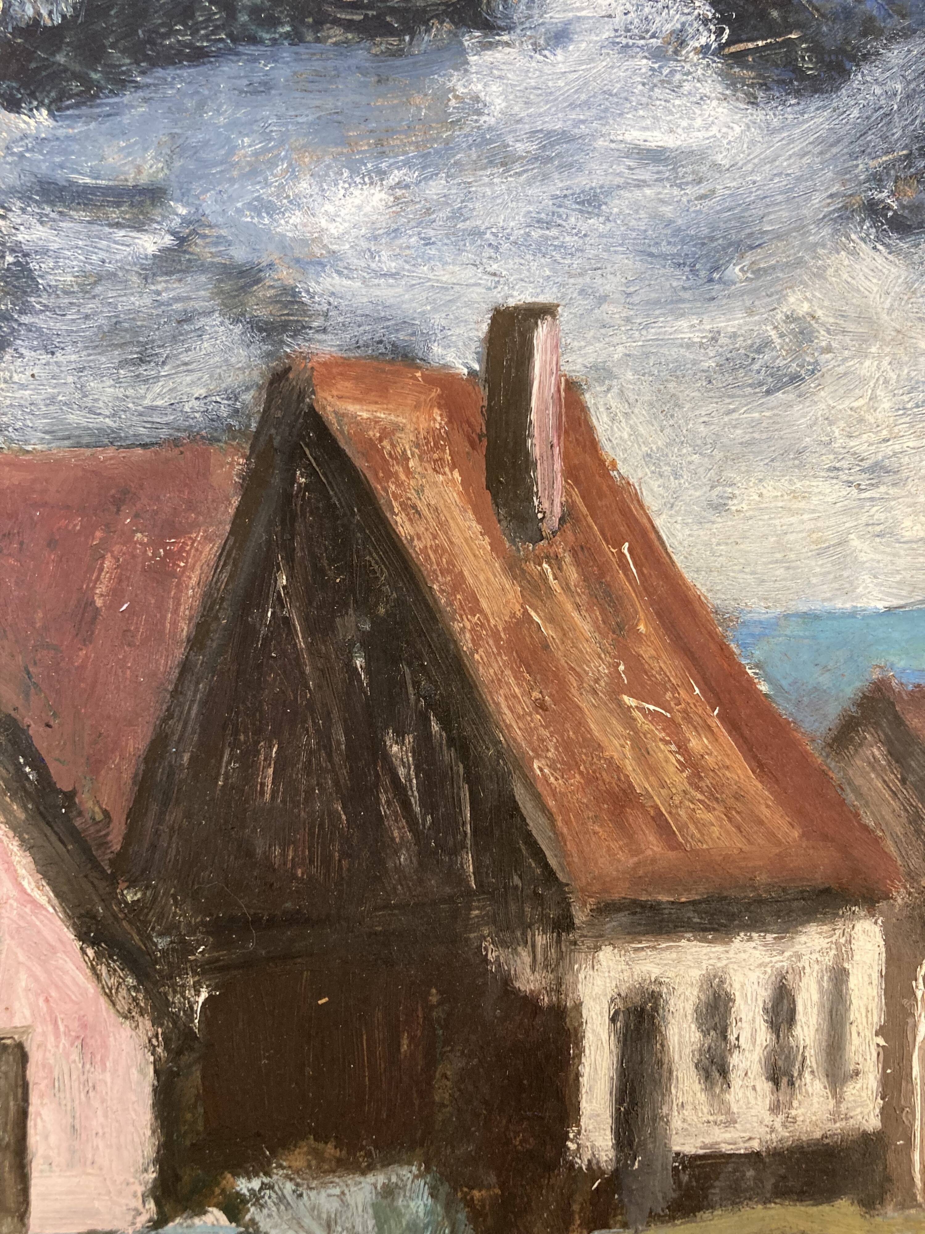 Oil on vintage panel