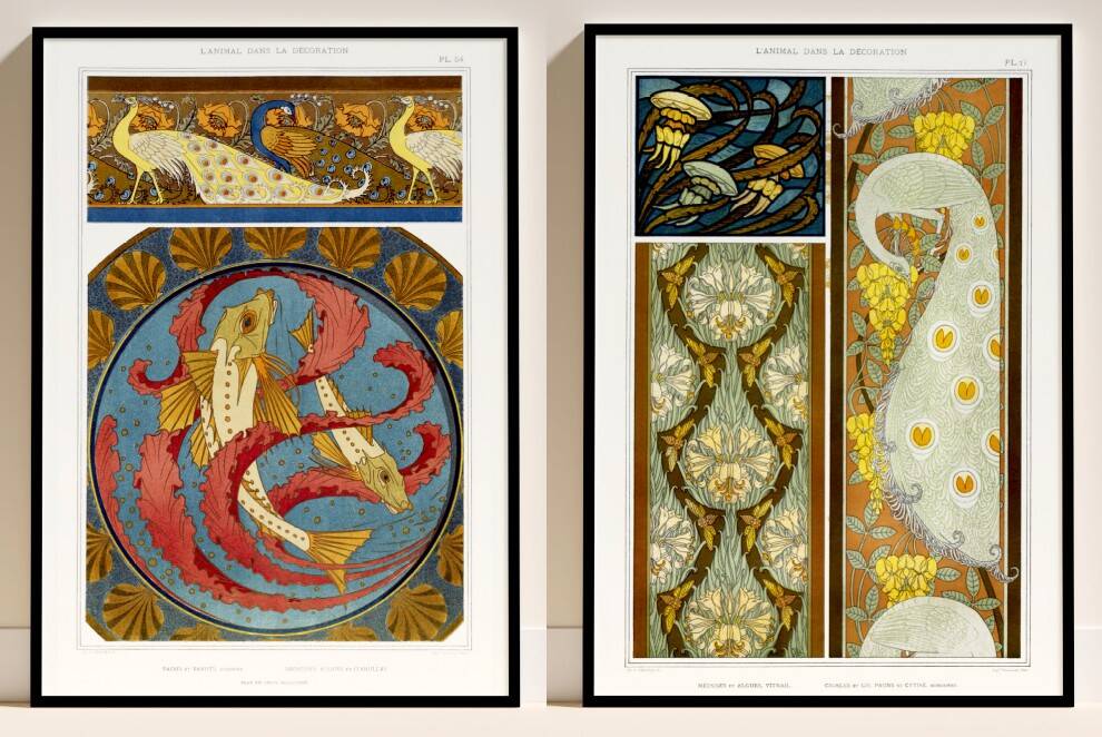 Set of two Art Nouveau posters