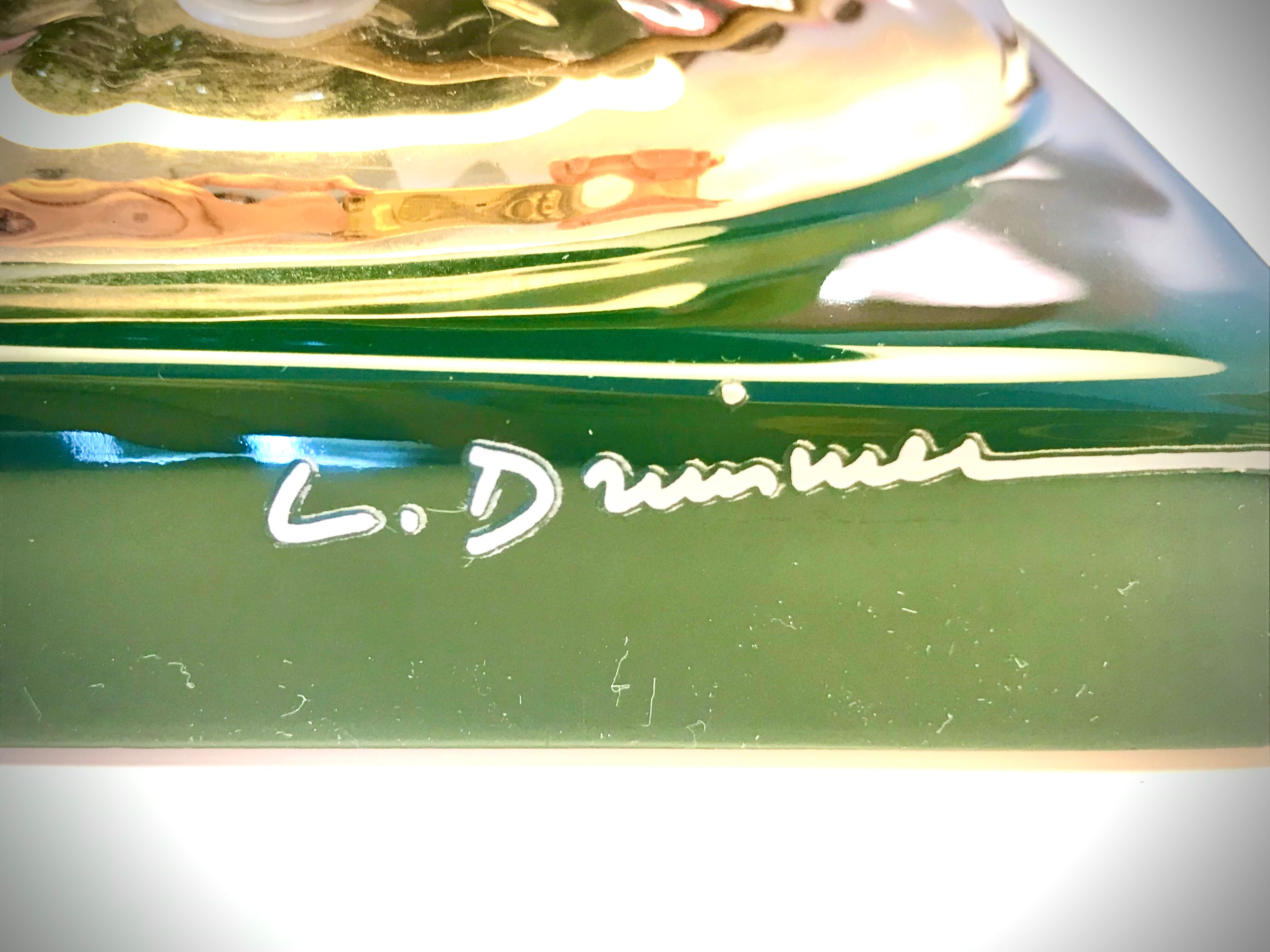 Lampe année 70 céramique signature Louis Drimmer