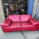 Pair of Natuzzi sofas. Leather.