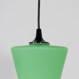 Lampe suspendue en verre vert