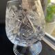 6 cognac glasses – blown and cut crystal