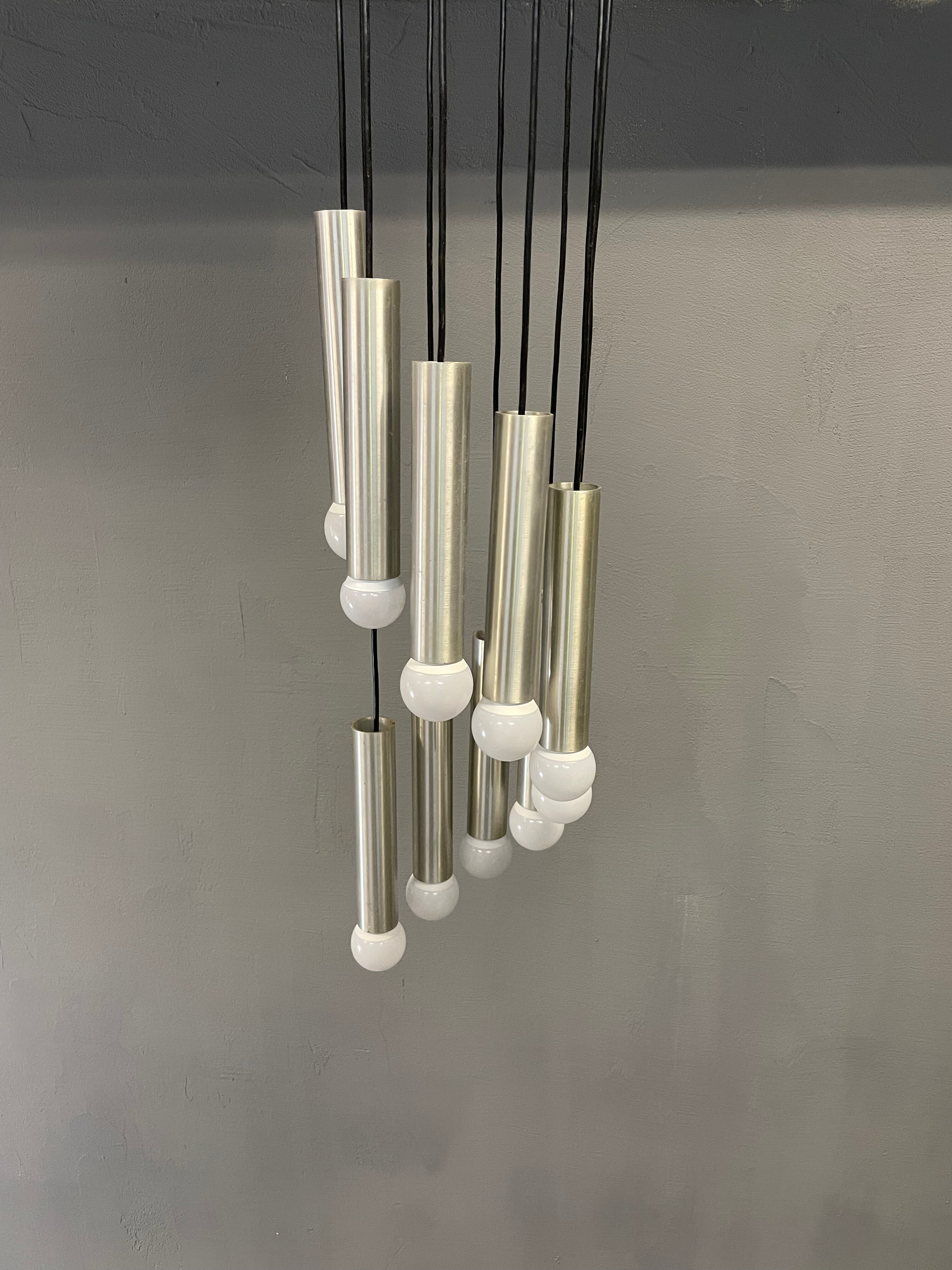 Tubular aluminum suspension 10 lights