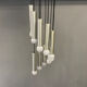 Tubular aluminum suspension 10 lights