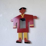 Child's character painted wooden mirror