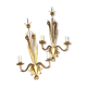 Golden floral wall lamps