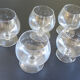 Lot de 5 verres à cognac vintage transparent