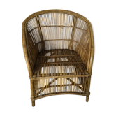 Vintage rattan and bamboo chair